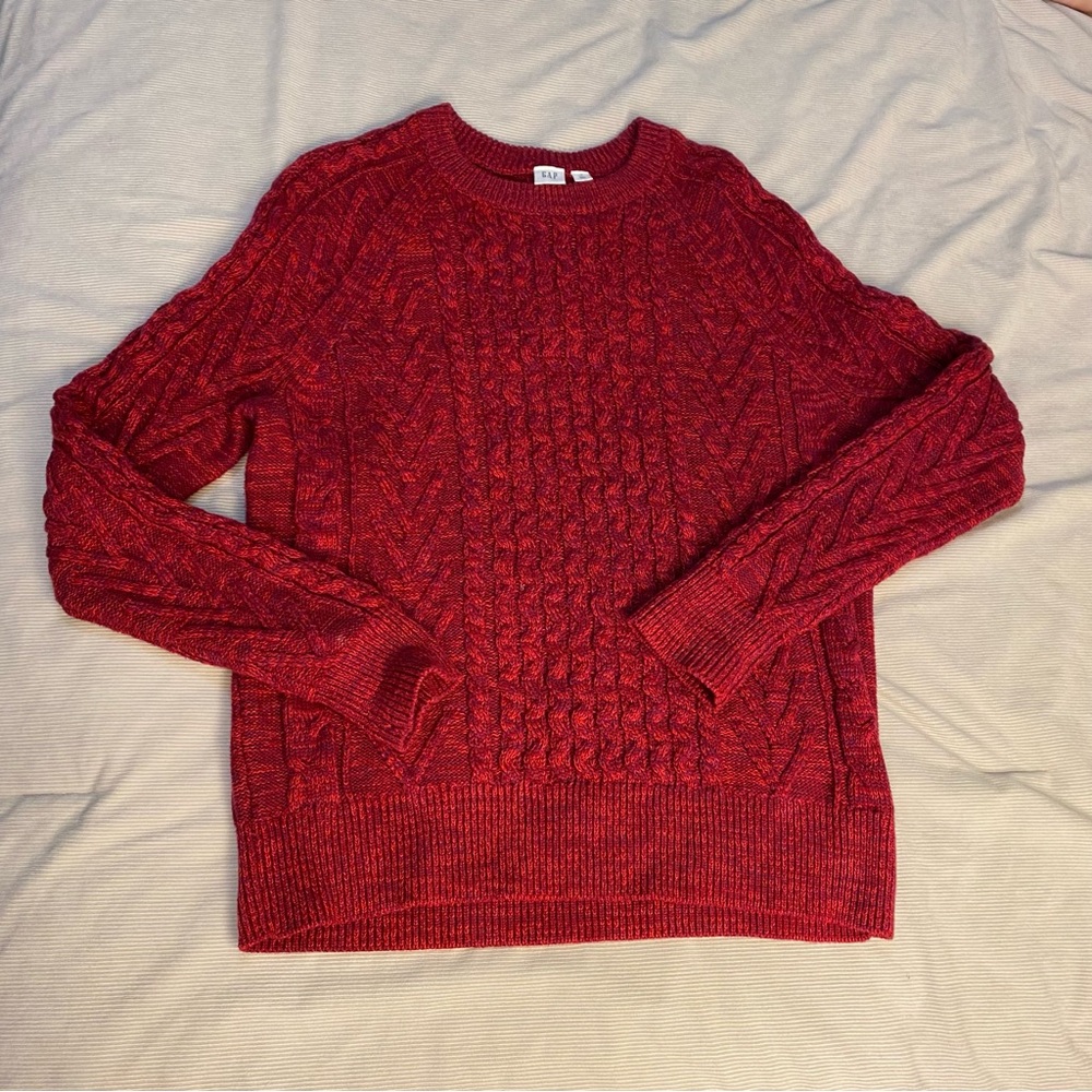 gap knitted red sweater